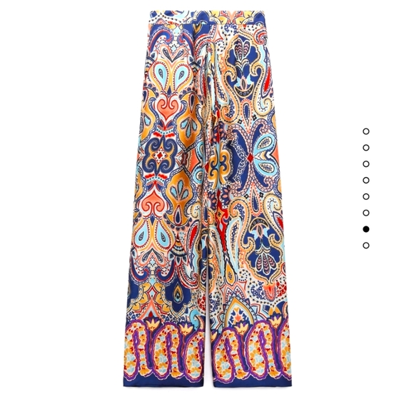 NWT Zara printed wide leg pants 👖 😍 - Picture 7 of 12
